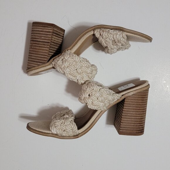 NEW Dolce Vita Roulette Sandals Womens 9 Crochet Boho Cottagecore Retro Summer - Picture 5 of 9